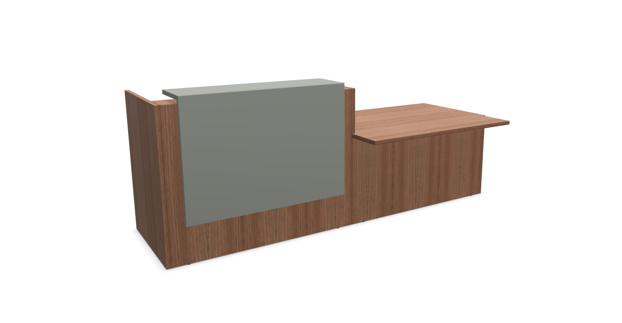 Z2 Lacquered front Reception Desk with DDA right hand