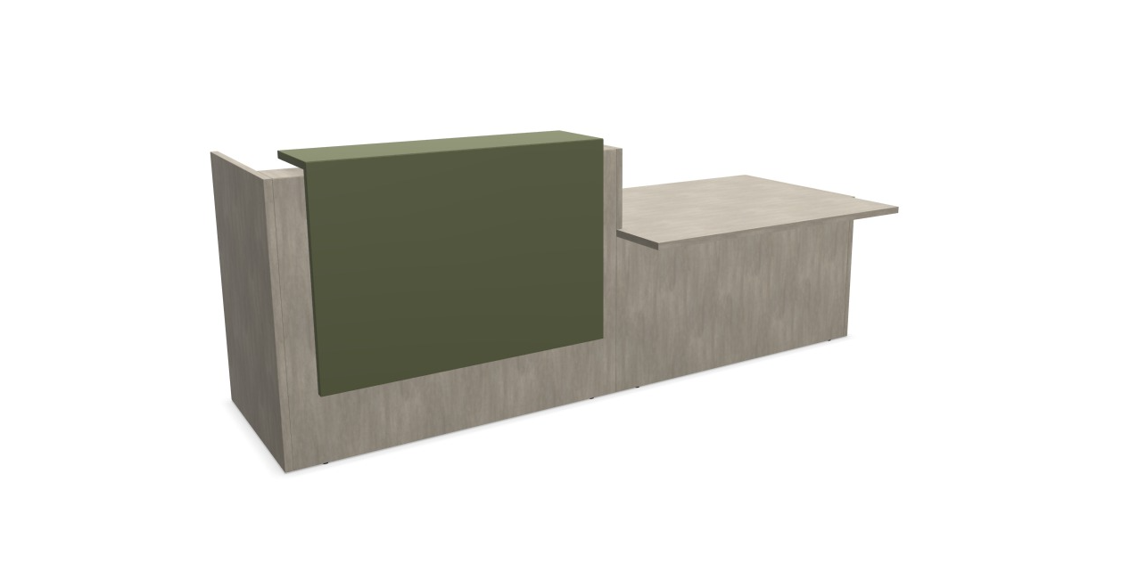 Z2 Lacquered front Reception Desk with DDA right hand