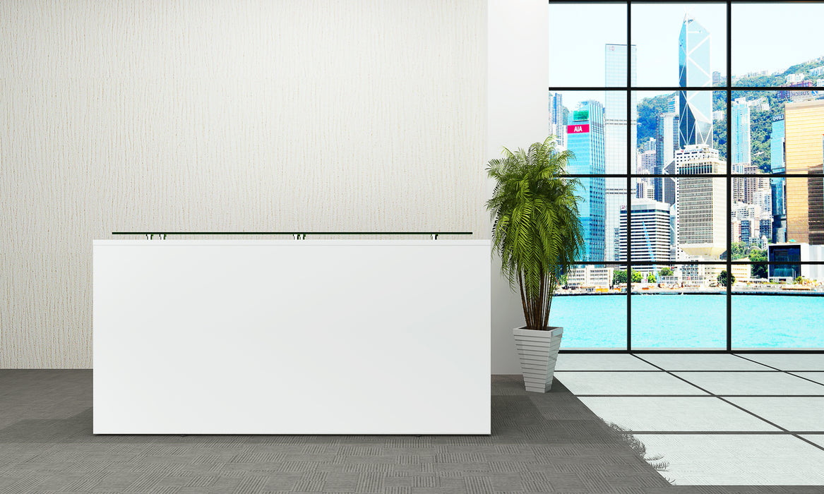 High Gloss Return Reception Desk