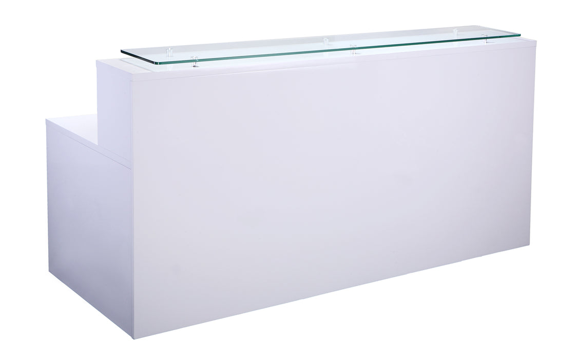 High Gloss Return Reception Desk