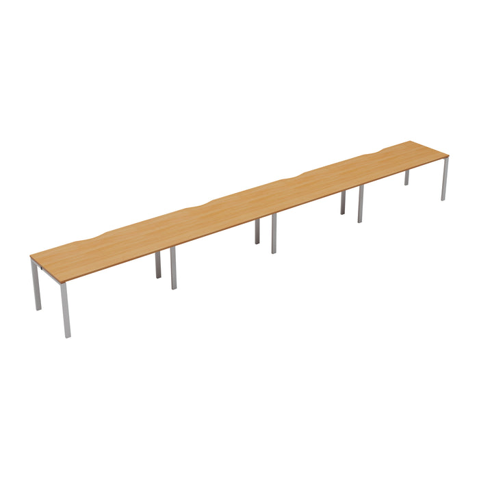 Express 4 person single bench desk 6400mm x 800mm