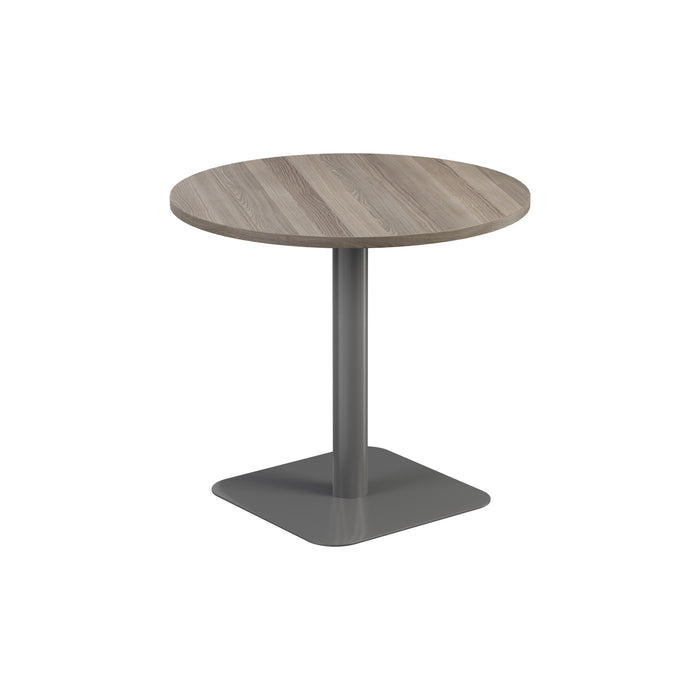 Pedestal base 800mm Table - Walnut/Black