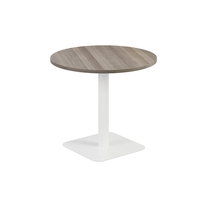 Pedestal base 800mm Table White/Black