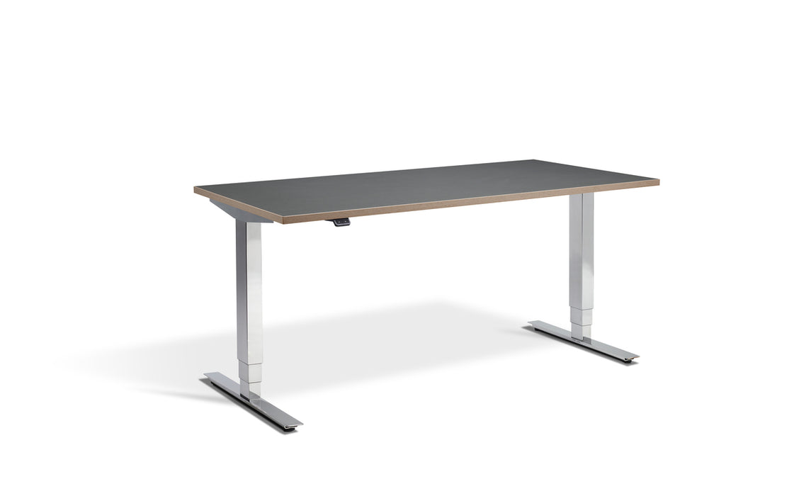 Cromo Polished Finish Height Adjustable Desk - 700mm Wide