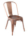 Paris Metal Side Chair Vintage Copper