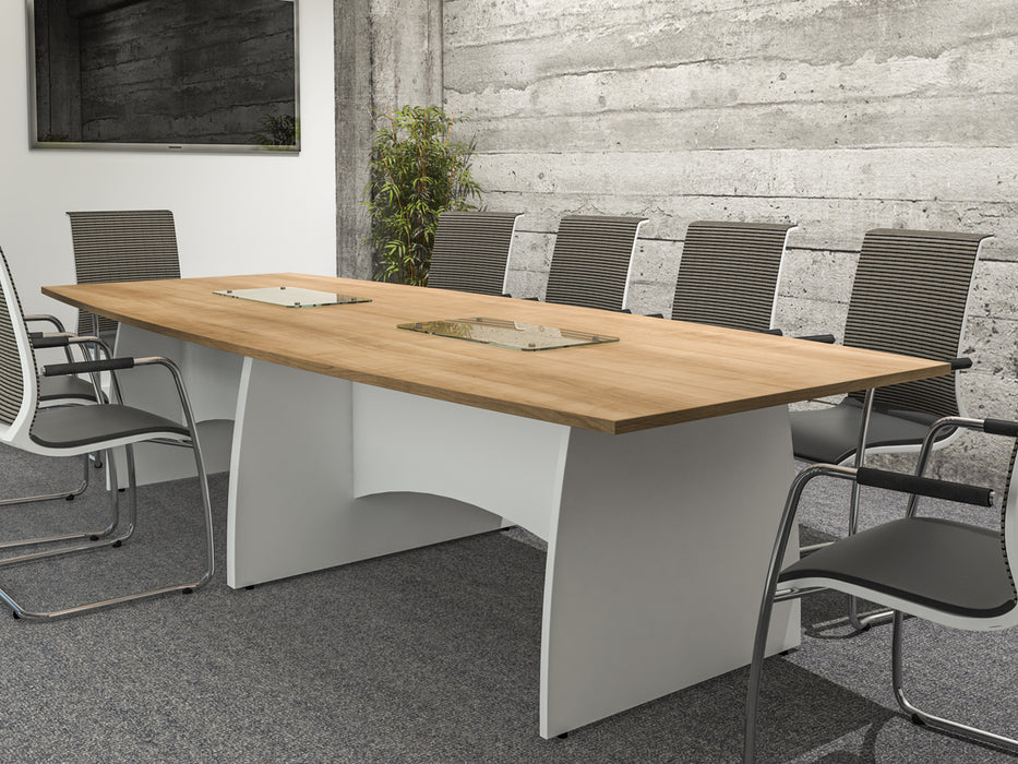 Kingston D End Boardroom Table With Panel Legs