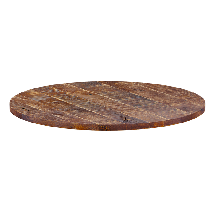 Rustic Solid Oak Table Top - 900Dia x23mm