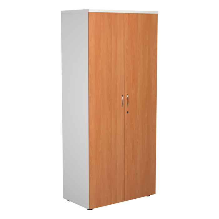 1800mm White Frame High Wooden Cupboard