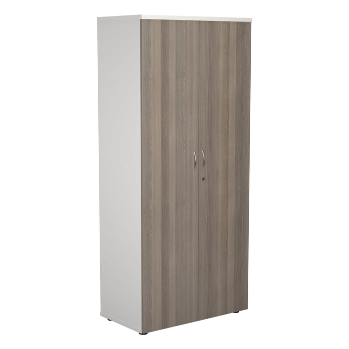 1800mm White Frame High Wooden Cupboard