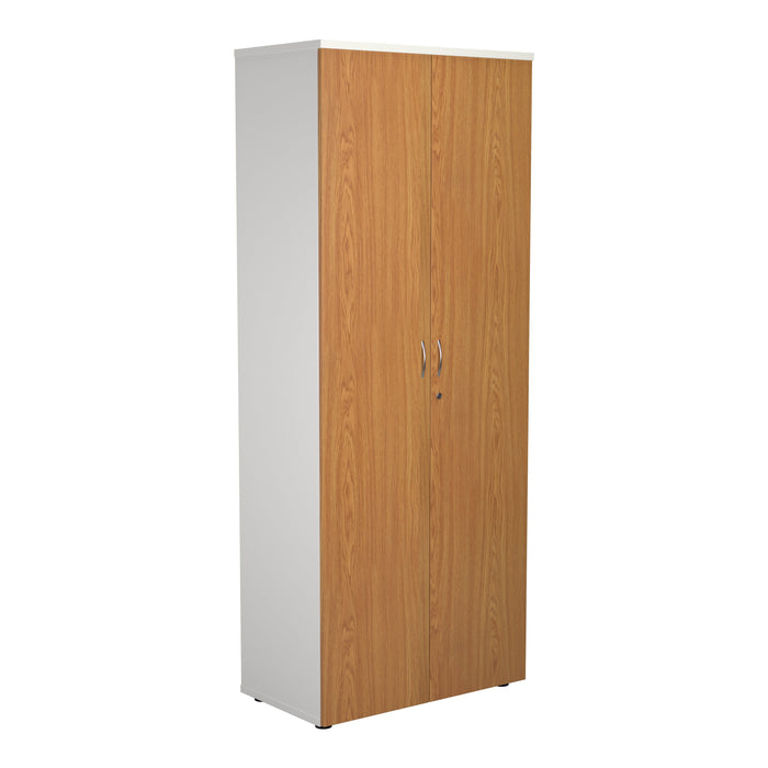 2000mm White Frame High Wooden Cupboard