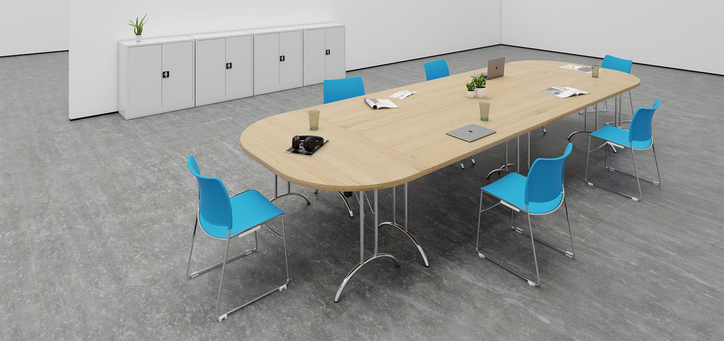 One Union Folding Meeting Table D End