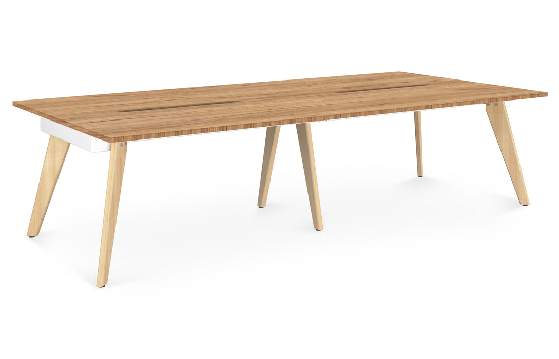 Hub Wooden Leg Bench Desks
