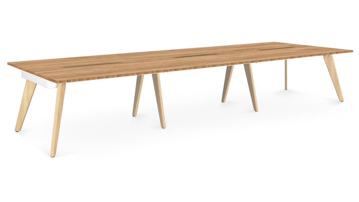 Hub Wooden Leg Bench Desks