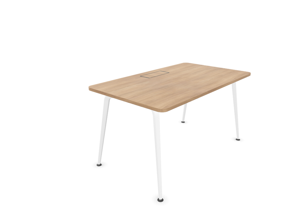 Twist Rectangular Office Desk - White Frame | Loop Furniture — Loop ...