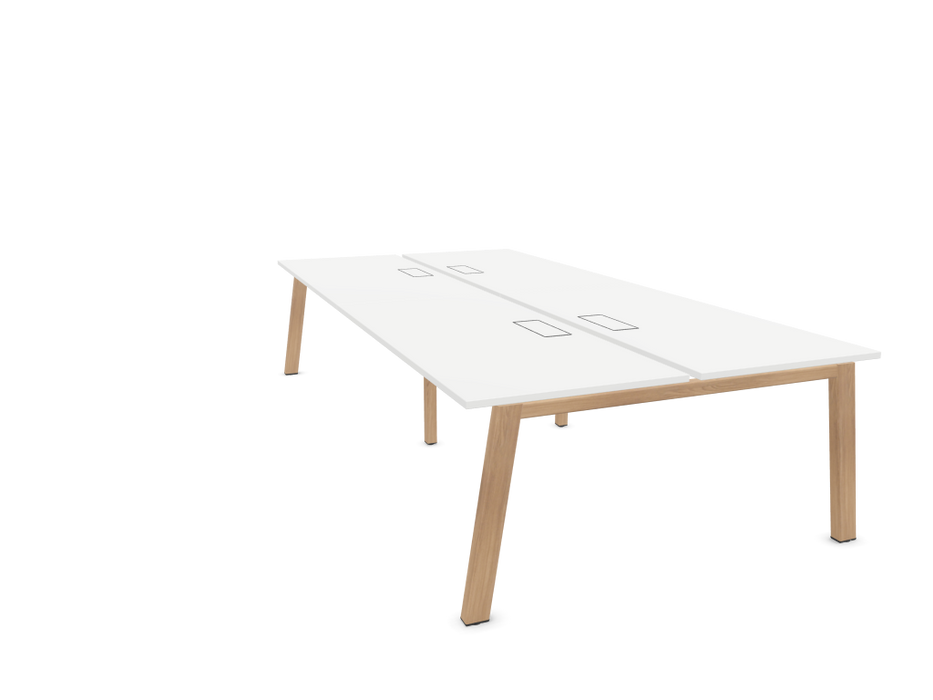 Vital Plus 300 Bench Desk - Wooden Leg