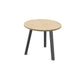 Arches Circular Meeting Table with Metal Legs Desking Buronomic Aluminium Bleached Oak 800mm