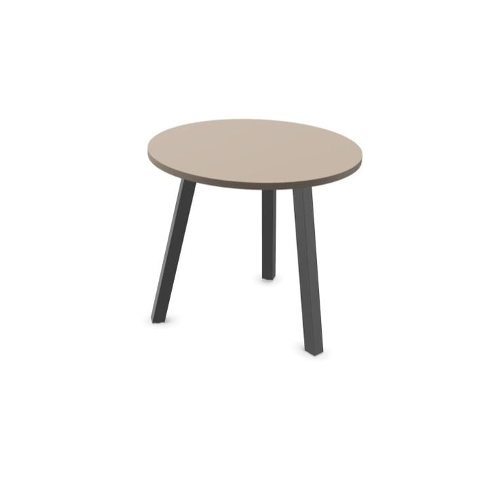 Arches Circular Meeting Table with Metal Legs Desking Buronomic Aluminium Clay 800mm