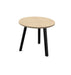 Arches Circular Meeting Table with Metal Legs Desking Buronomic Black Bleached Oak 800mm