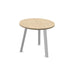Arches Circular Meeting Table with Metal Legs Desking Buronomic White Bleached Oak 800mm
