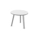 Arches Circular Meeting Table with Metal Legs Desking Buronomic White Grey 800mm