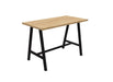 Cohesion High Meeting Table Meeting Table Buronomic 1800mm x 900mm Black Nebraska Oak