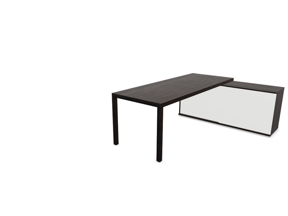 Prisma Individual Desk with supporting credenza