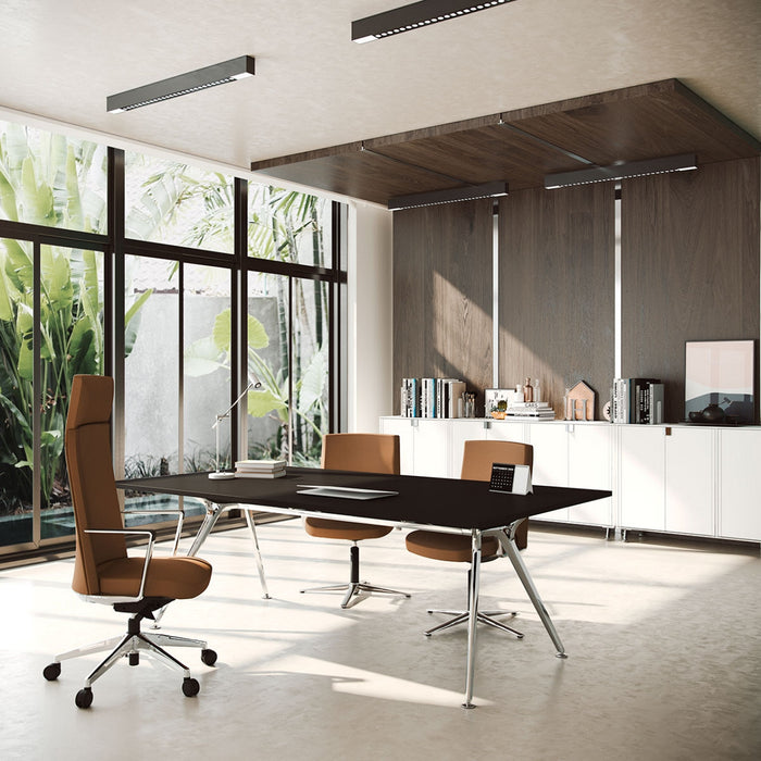 Arkitek Rectangular Office Desks - Polished Frame