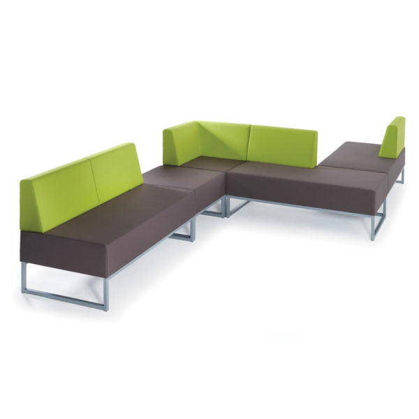 Nera Modular Soft Seating Double Bench Right Back