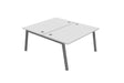 Partage Back to Back Bench Desks 1600mm Deep Desks Office Supermarket Aluminium Grey 1200mm x 1600mm