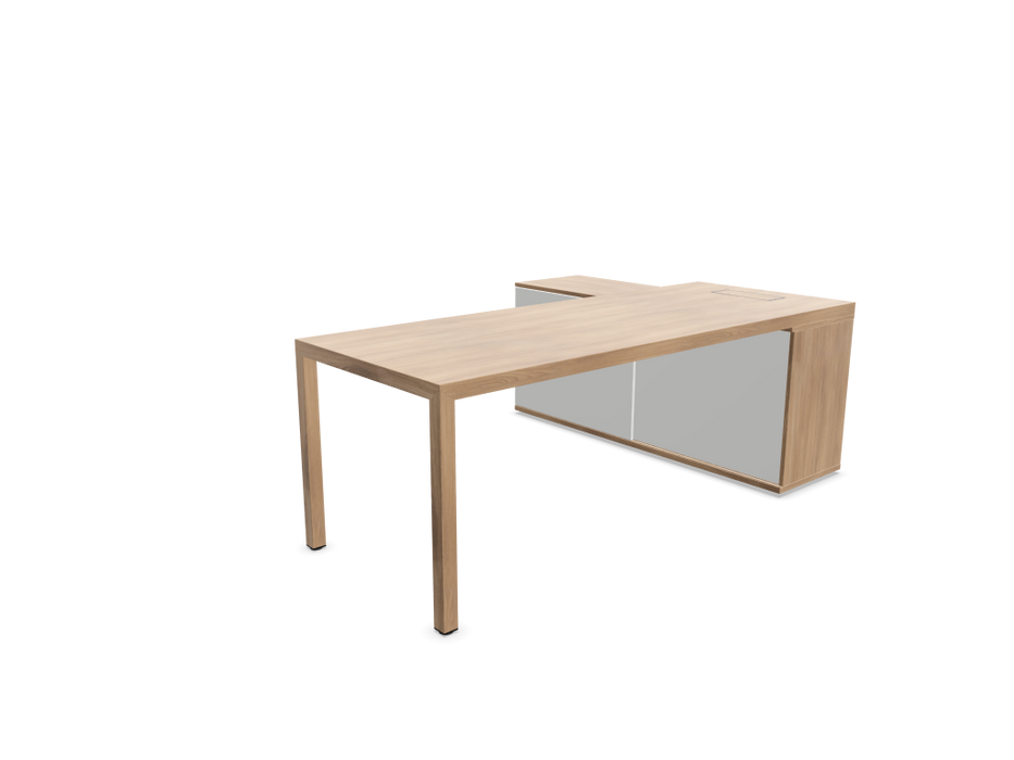 Prisma Individual Desk with supporting credenza