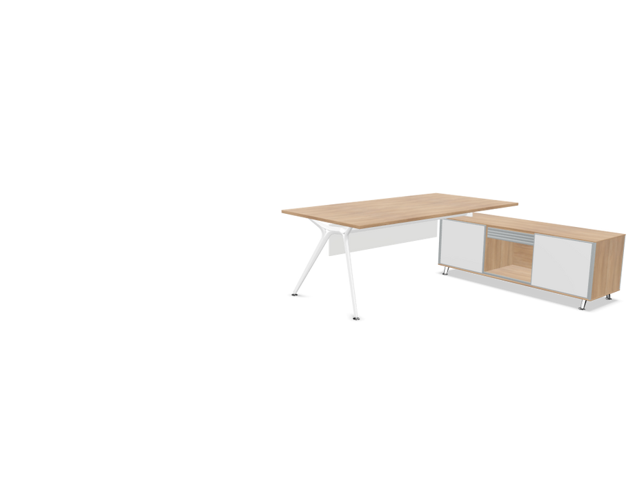 Arkitek Executive desk with Block Supporting Storage